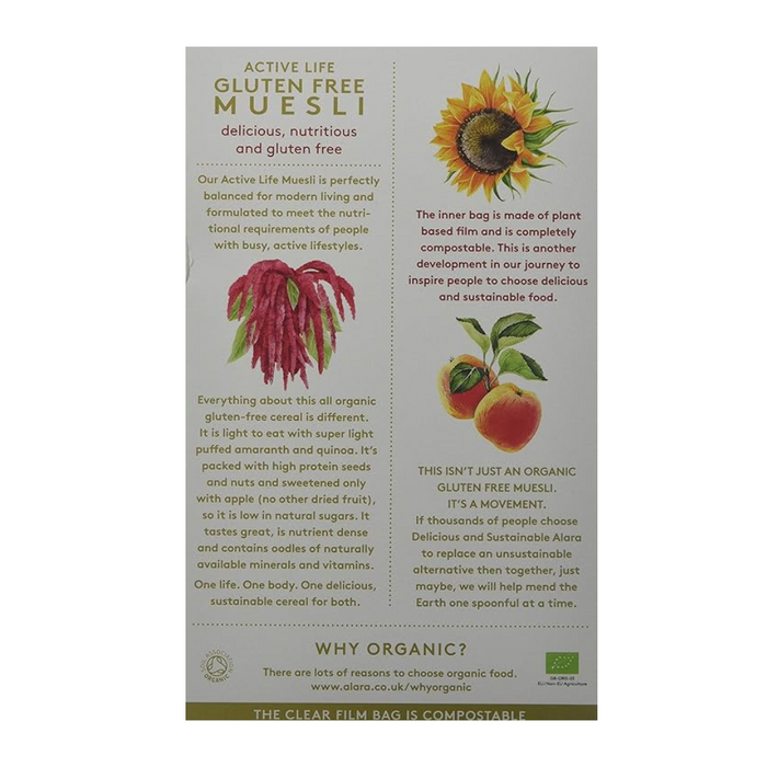 Alara Gluten Free Active Life Organic Muesli 250g
