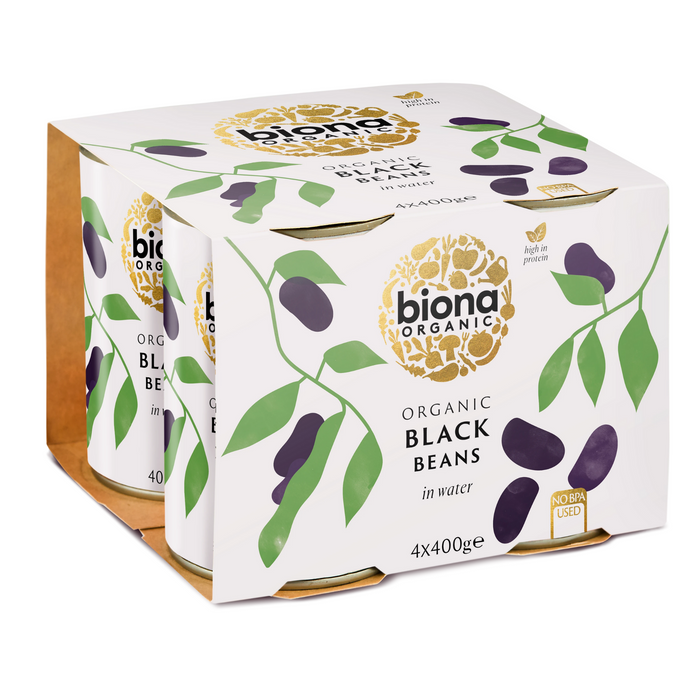 Biona Organic Black Beans 400g x 4
