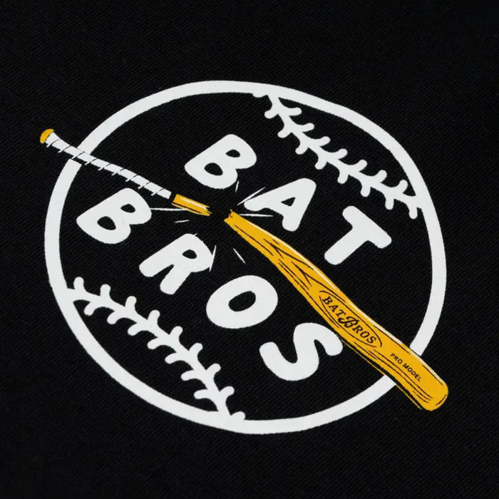 Boys' Baseballism Youth Bat Bro Broken Bat T-Shirt - BLACK