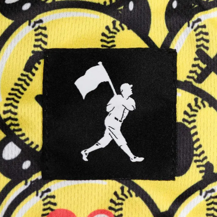 Boys' Baseballism Youth Emoji Feels Diamond Mesh Shorts - YELLOW