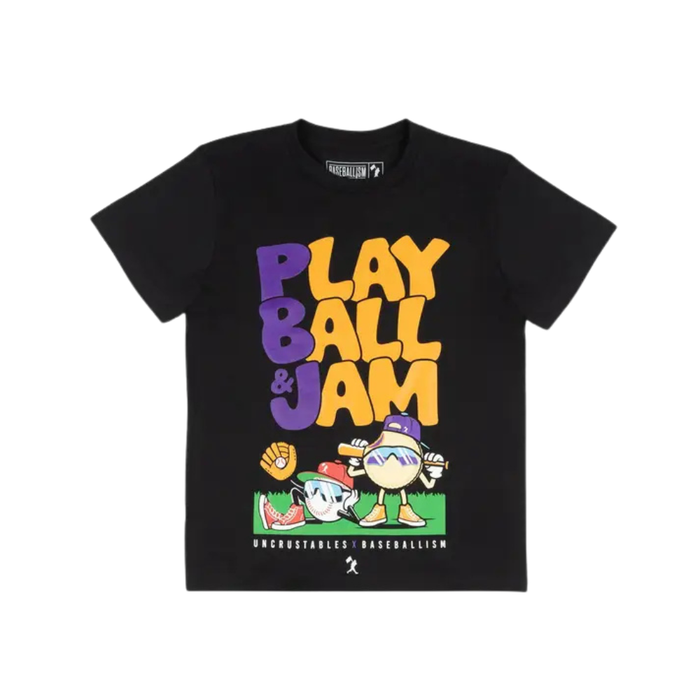 Boys' Baseballism Youth Play Ball & Jam T-Shirt - BLACK