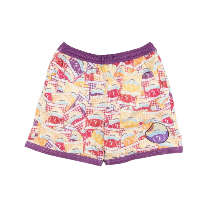 Boys' Baseballism Youth Snack Pack Heavyweight Mesh Shorts - PURPLE