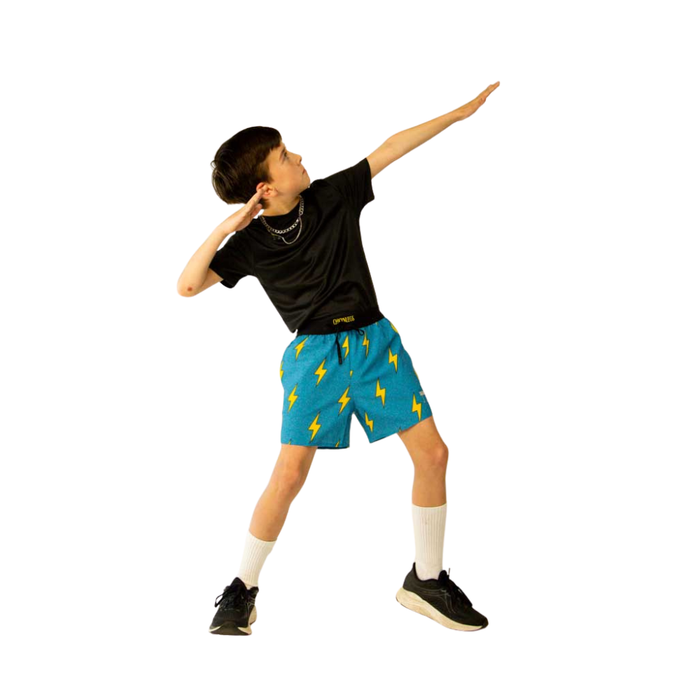 Boys' ChicknLegs Youth Blue Bolts Shorts - BOLTS