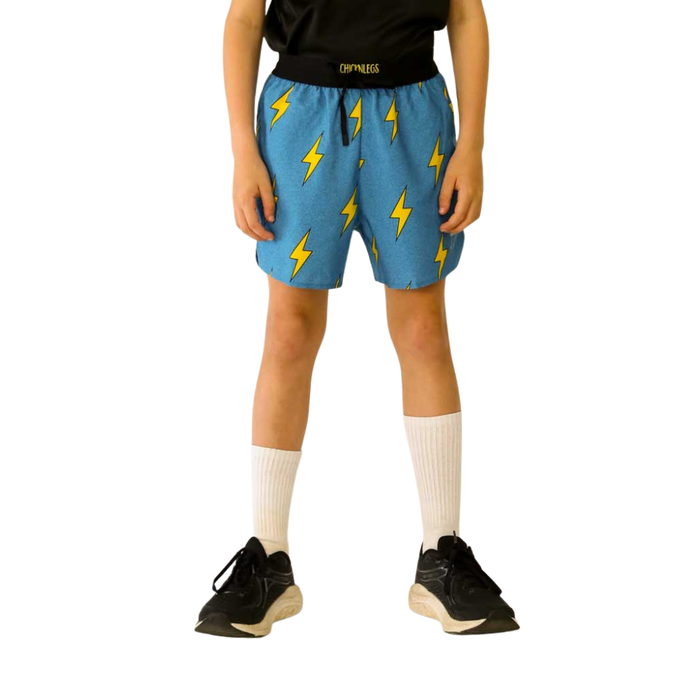 Boys' ChicknLegs Youth Blue Bolts Shorts - BOLTS