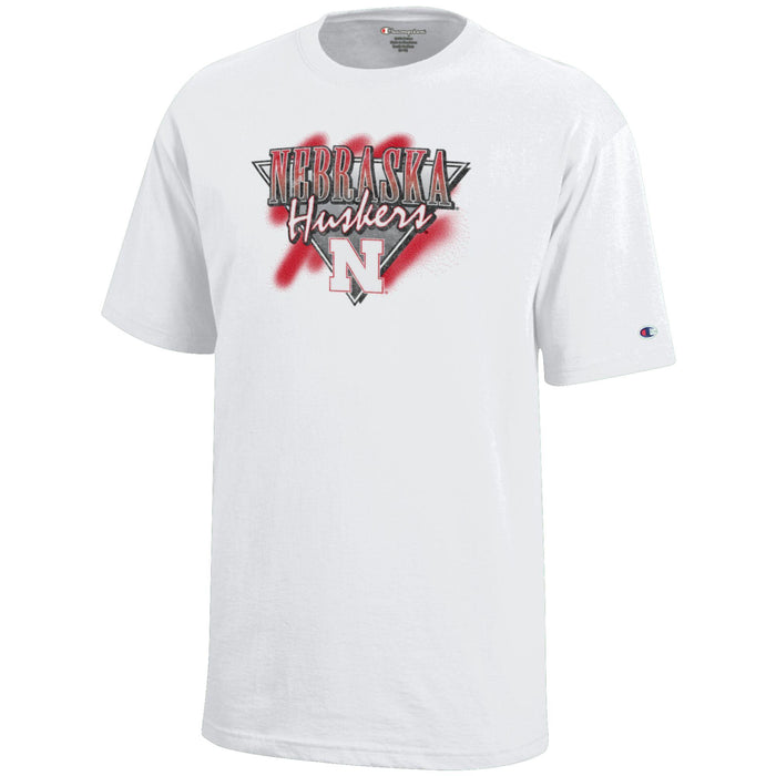 Boys' Nebraska Huskers Youth Retro Badge T-Shirt - 000 WHT