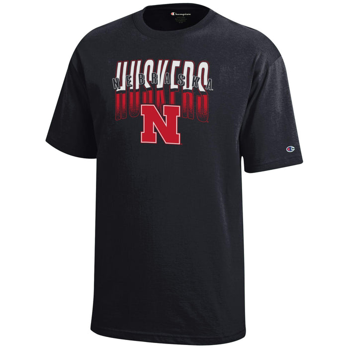 Boys' Nebraska Huskers Youth Sliced T-Shirt - 990 GRAN