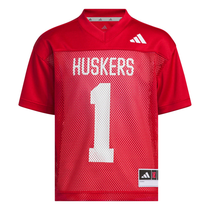 Boys' Nebraska Huskers Youth Adidas Throwback Jersey - NEBRASKA