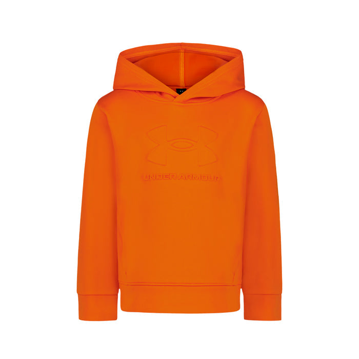 Boys' Under Armour Kids Logo Emboss Hoodie - 845 - ORANGE