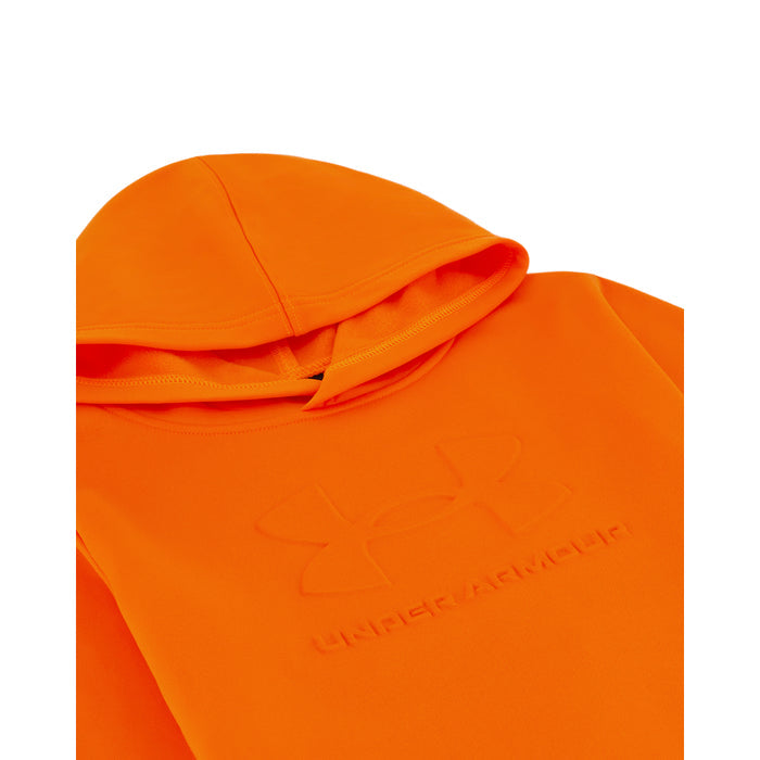 Boys' Under Armour Kids Logo Emboss Hoodie - 845 - ORANGE