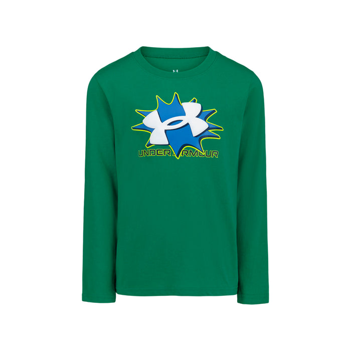 Boys' Under Armour Kids Retro Logo Longsleeve - 378 GRN
