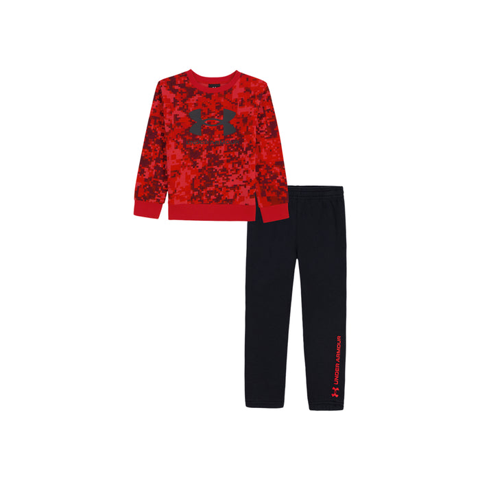 Boys' Under Armour Toddler Rival All Over Print 2-Piece Fleece Set - 930 RED