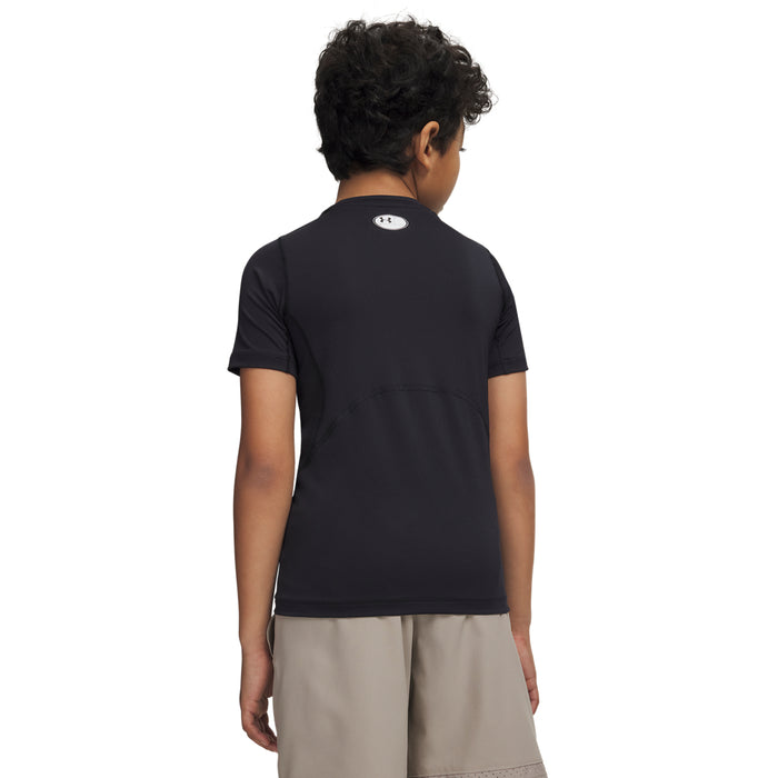 Boys' Under Armour Youth Heatgear Armour T-Shirt - 001 - BLACK