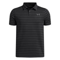 Boys' Under Armour Youth Matchplay Stripe Polo - 001 - BLACK