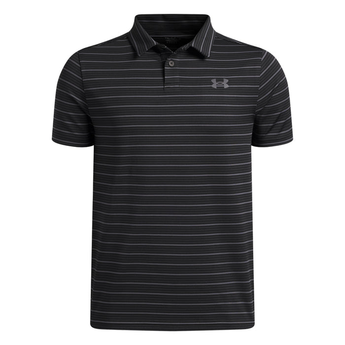 Boys' Under Armour Youth Matchplay Stripe Polo - 001 - BLACK
