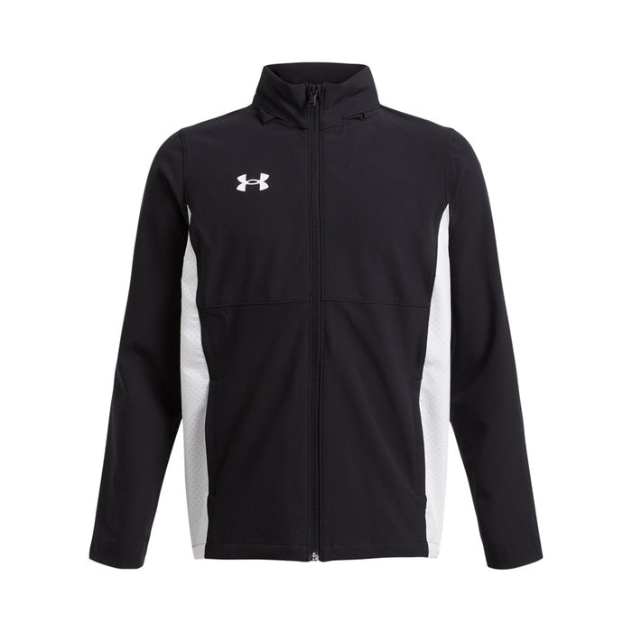 Boys' Under Armour Youth Rival Stretch Woven Full-zip - 001 - BLACK