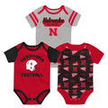 Boys'/Girls' Nebraska Huskers Infant Star Player 3-Pack Onesies - NEBRASKA
