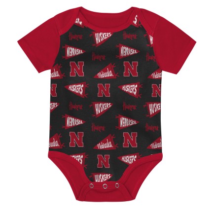 Boys'/Girls' Nebraska Huskers Infant Star Player 3-Pack Onesies - NEBRASKA