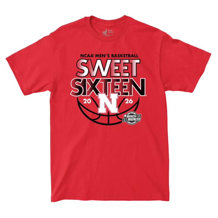 Boys'/Girls' Nebraska Huskers Youth March Madness Sweet Sixteen Men's Basketball T-Shirt