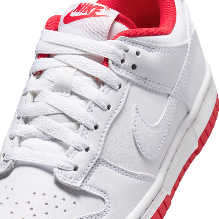 Boys'/Girls' Nike Youth Dunk Low - 101 - WHITE/RED