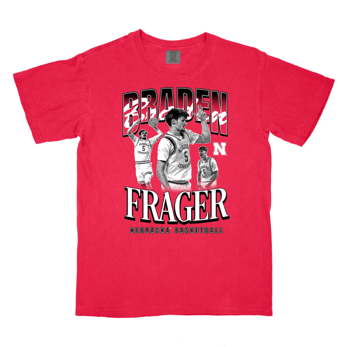 Boys'/Girls' Youth Nebraska Huskers Basketball Braden Frager 90's Graphic T-Shirt
