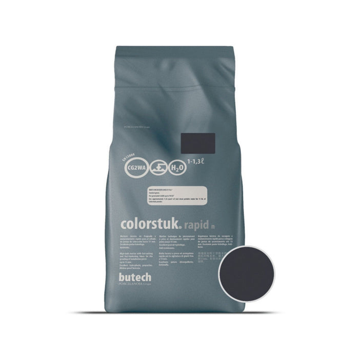 Butech Colorstuk Rapid Grout 5kg - Antracita Grouts Butech By Porcelanosa