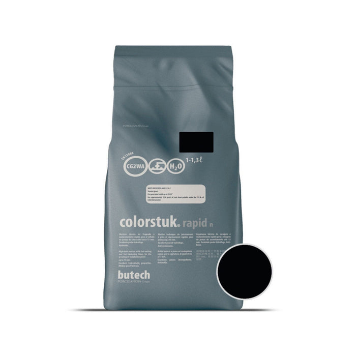 Butech Colorstuk Rapid Grout 5kg - Negro Grouts Butech By Porcelanosa