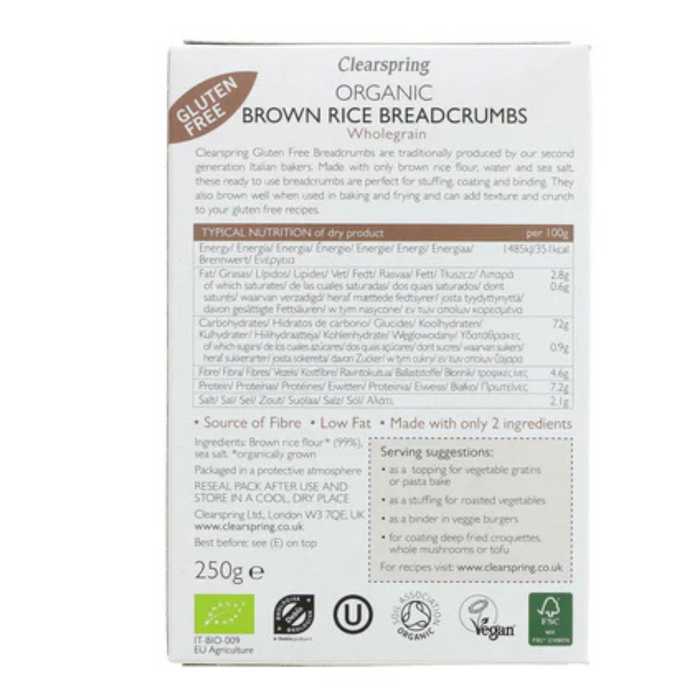 Clearspring Organic Brown Rice Breadcrumbs 250g