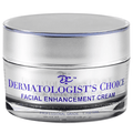 Jar of Facial Enhancement Cream Mild Glycolic Daily Moisturizer | Dermatologist's Choice with silver lid, designed for skincare and daily facial hydration.