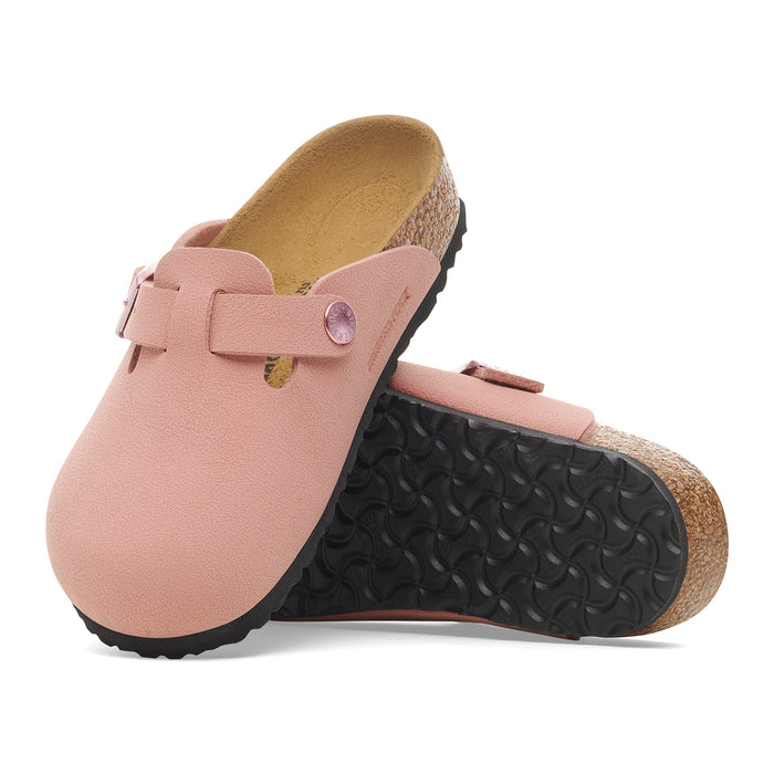 Girls' Birkenstock Boston Birkibuc Pink - PINK CLA