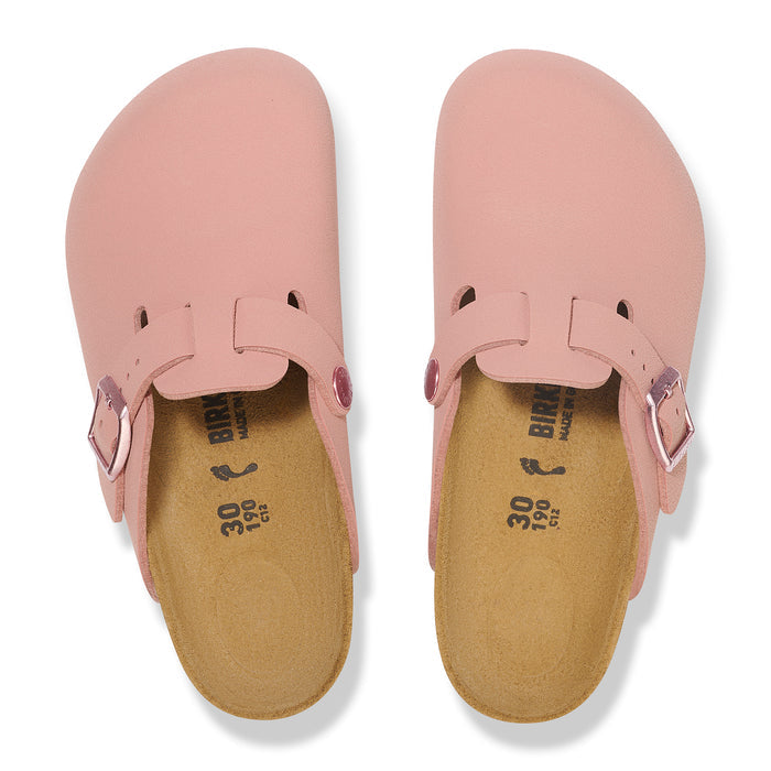 Girls' Birkenstock Boston Birkibuc Pink - PINK CLA