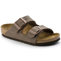 Girls' Birkenstock Youth Arizona Birkibuc Sandals - MOCHA