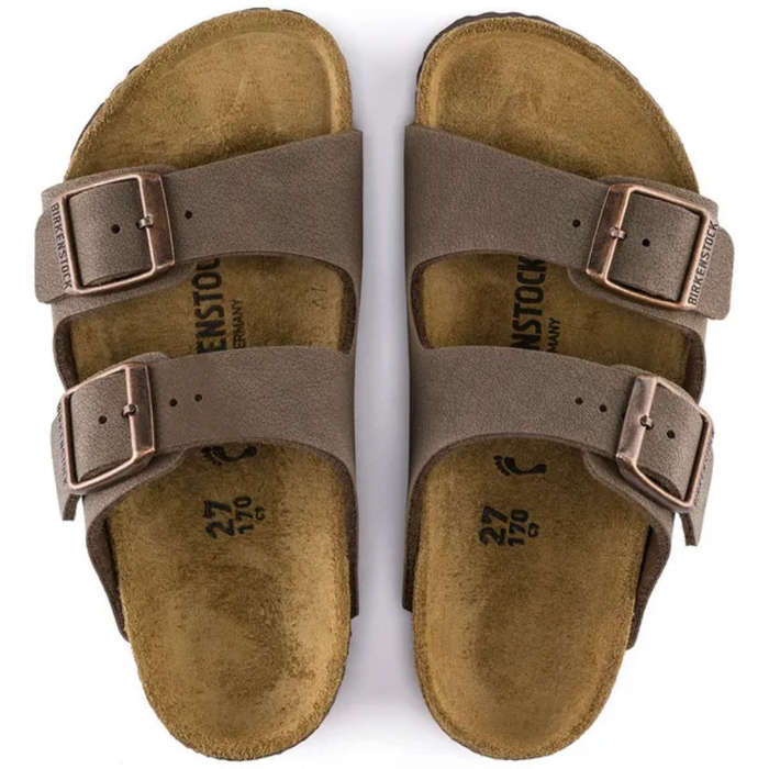 Girls' Birkenstock Youth Arizona Birkibuc Sandals - MOCHA