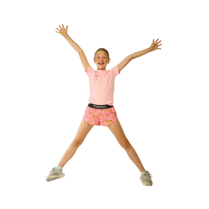 Girls' ChicknLegs Youth Pink Bananas Shorts - PNKBANAN