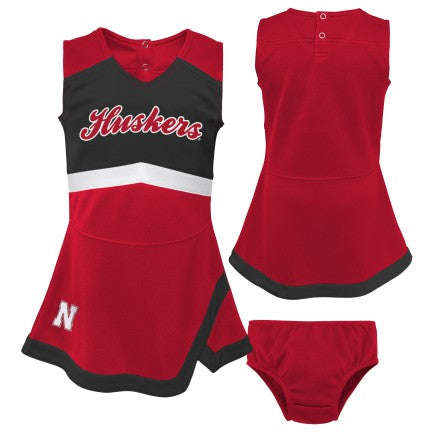 Girls' Nebraska Huskers Infant Cheer Captain Dress - RED