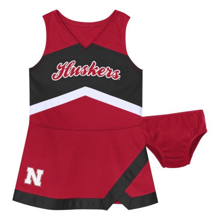 Girls' Nebraska Huskers Kids Cheer Captain Dress - RED