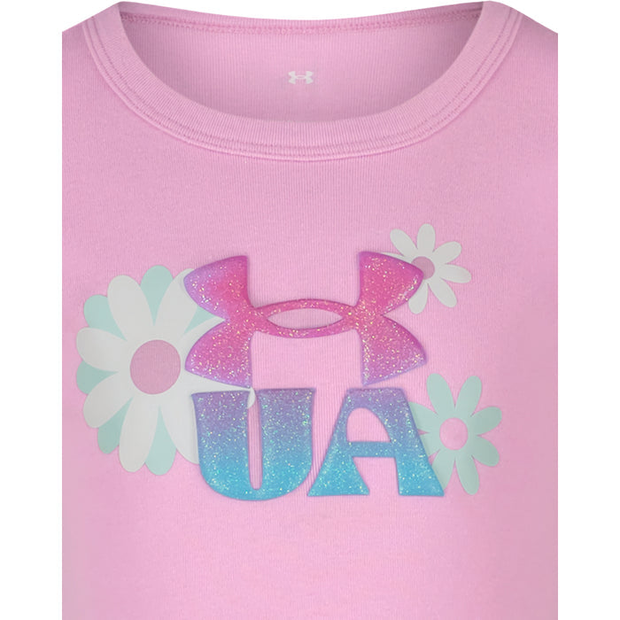 Girls' Under Armour Kids Flower T-Shirt - 698 - ELEMENTAL PINK