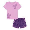 Girls' Under Armour Toddler Flower Short Set - 698 - ELEMENTAL PINK
