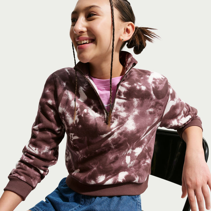 Girls' Nike Youth Club Fleece 1/2 Zip - 031 PHAN