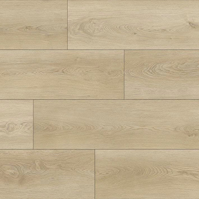 Pale wood effect wood flooring.