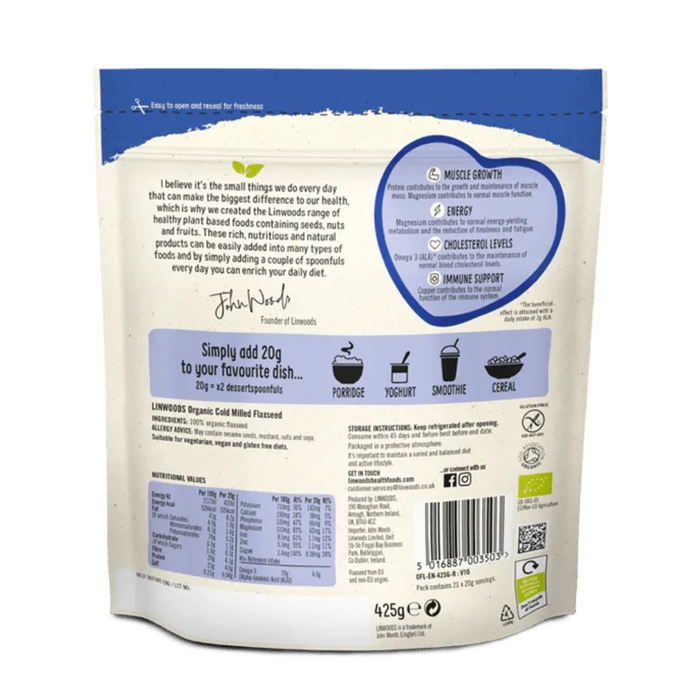 Linwoods Organic Milled Flaxseed 425g