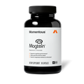 Black bottle of Magnesium L-Threonate dietary supplement with white label featuring brand name Momentous, benefits for cognitive performance and sleep support, containing 90 capsules.