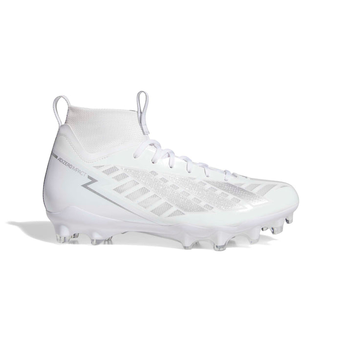 Mens' Adidas Adizero Impact II Football Cleats - WHITE/SILVER