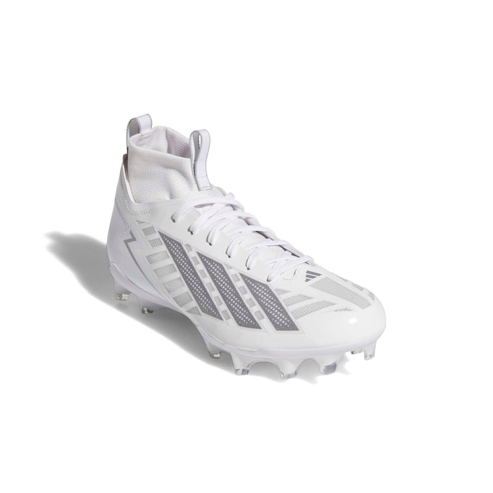Mens' Adidas Adizero Impact II Football Cleats - WHITE/SILVER