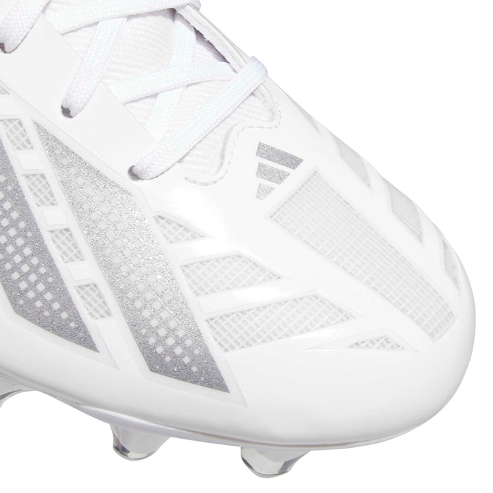 Mens' Adidas Adizero Impact II Football Cleats - WHITE/SILVER