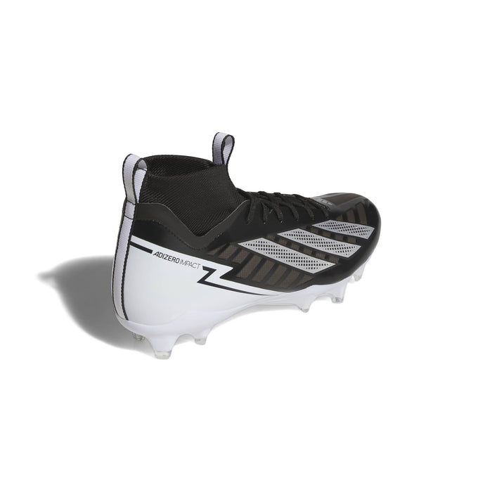 Mens' Adidas Adizero Impact II Football Cleats - BLACK/SILVER