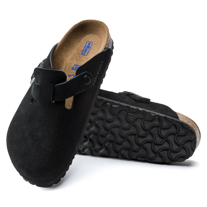 Men's Birkenstock Boston Black Suede - BLACK