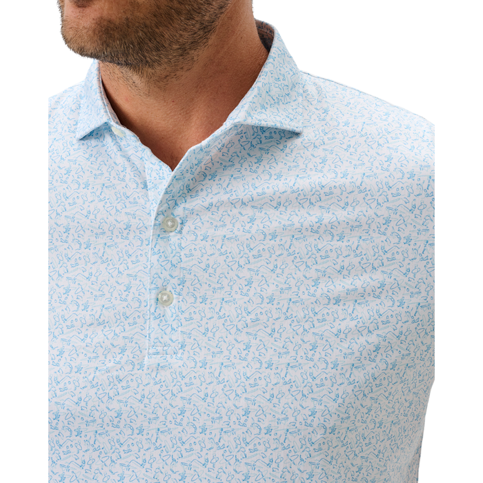 Men's Johnnie-O Beach Break Performance Polo - WHITE