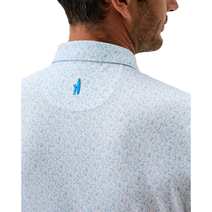 Men's Johnnie-O Beach Break Performance Polo - WHITE