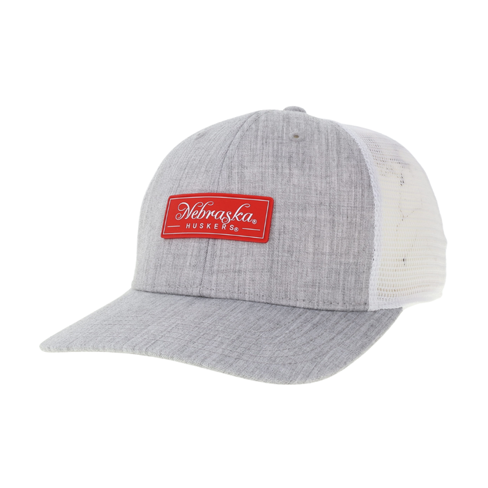 Men's Nebraska Huskers Badge Melange Hat - MLNG/WHT