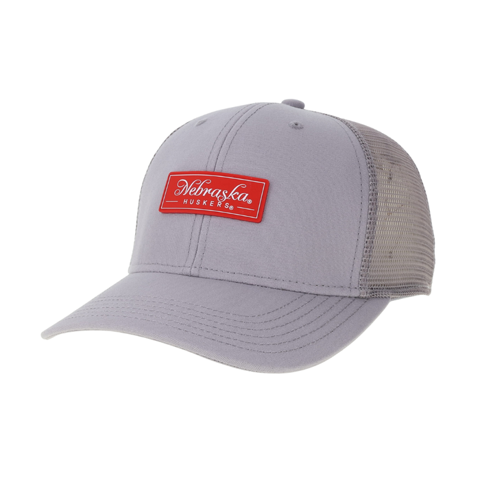 Men's Nebraska Huskers Badge Tonal Trucker Hat - LIGHT GREY
